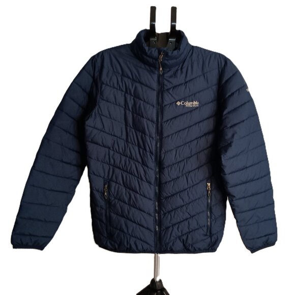Columbia Other - Columbia Titanium Omni-Tech Men’s Blue Puffer Soft Shell Jacket Size M